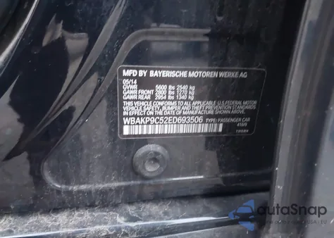 2014 BMW 550I xDrive from USA, damaged, VIN WBAKP9C52ED693506